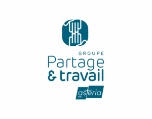 Image du logo de partage et travail groupe